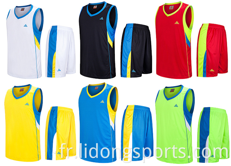 Lidong Nouveau style de design sublimation Basketball uniforme Jersey de haute qualité